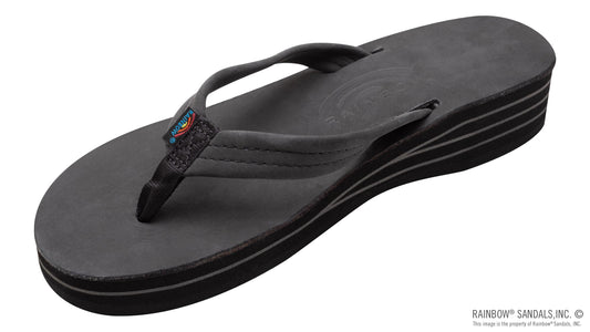 Rainbow Ladies | Four Layer Wedge Leather (Black)