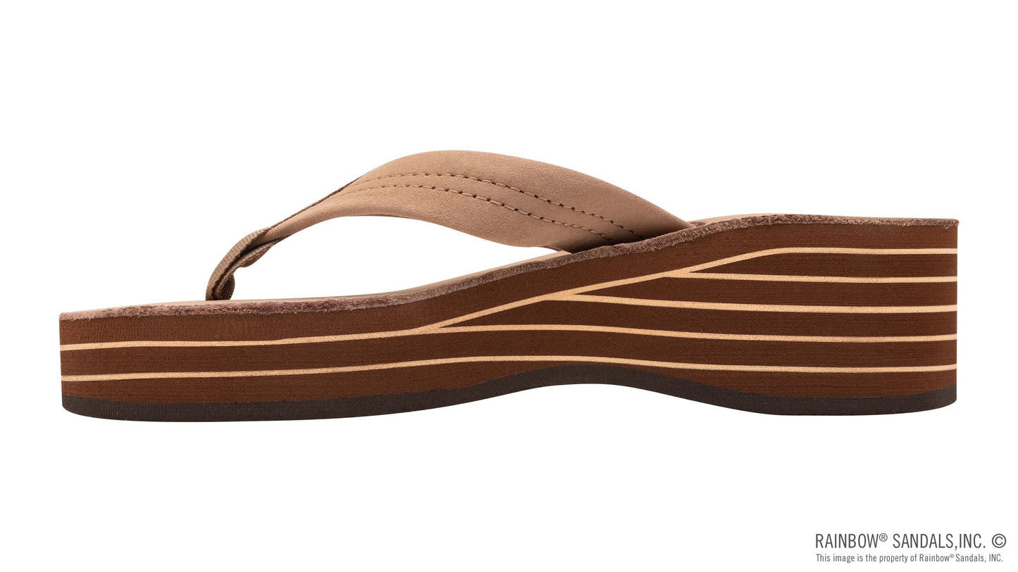 Rainbow Ladies | Six Layer Wedge Leather (Dark Brown)