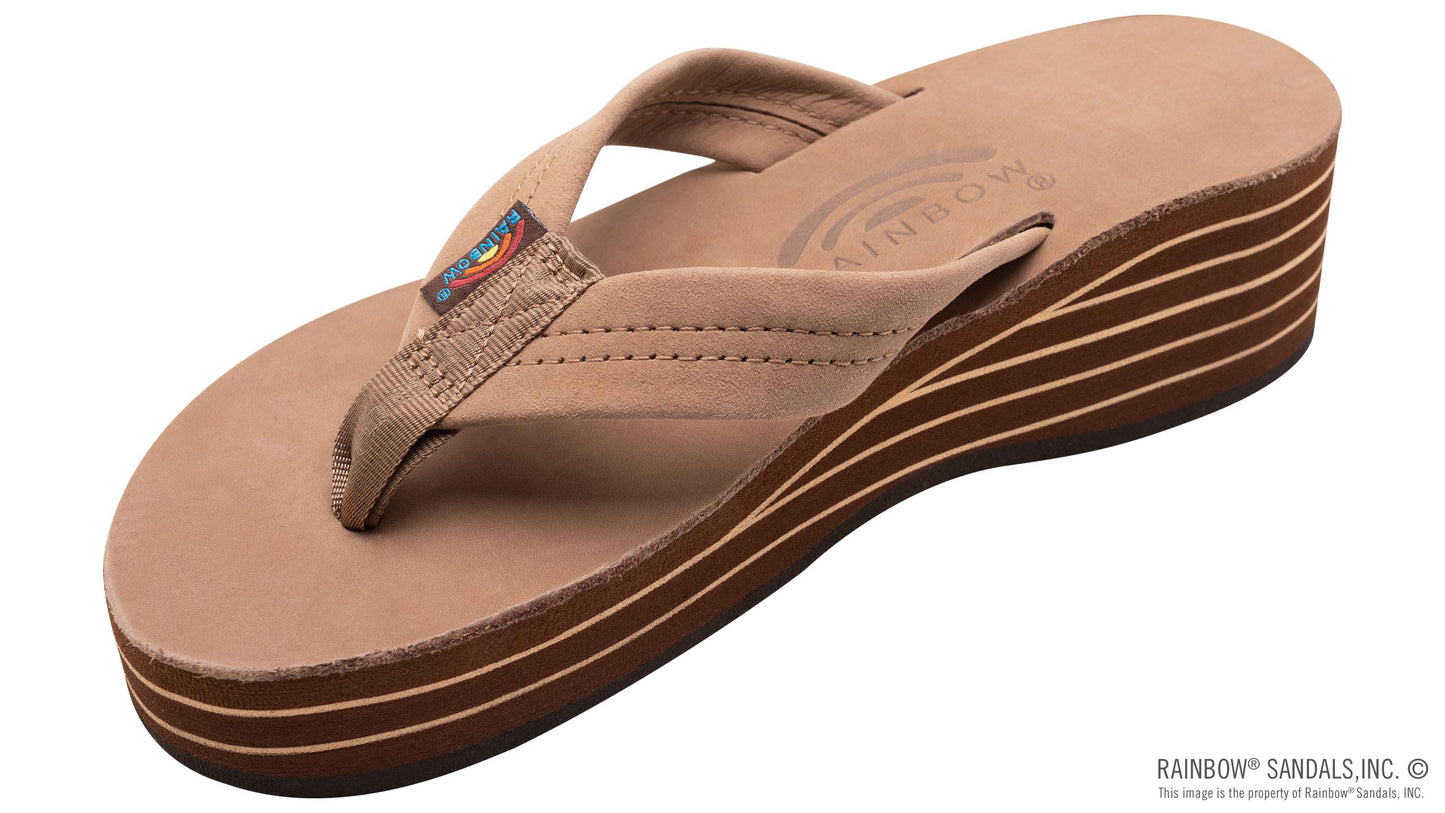 Rainbow Ladies | Six Layer Wedge Leather (Dark Brown)