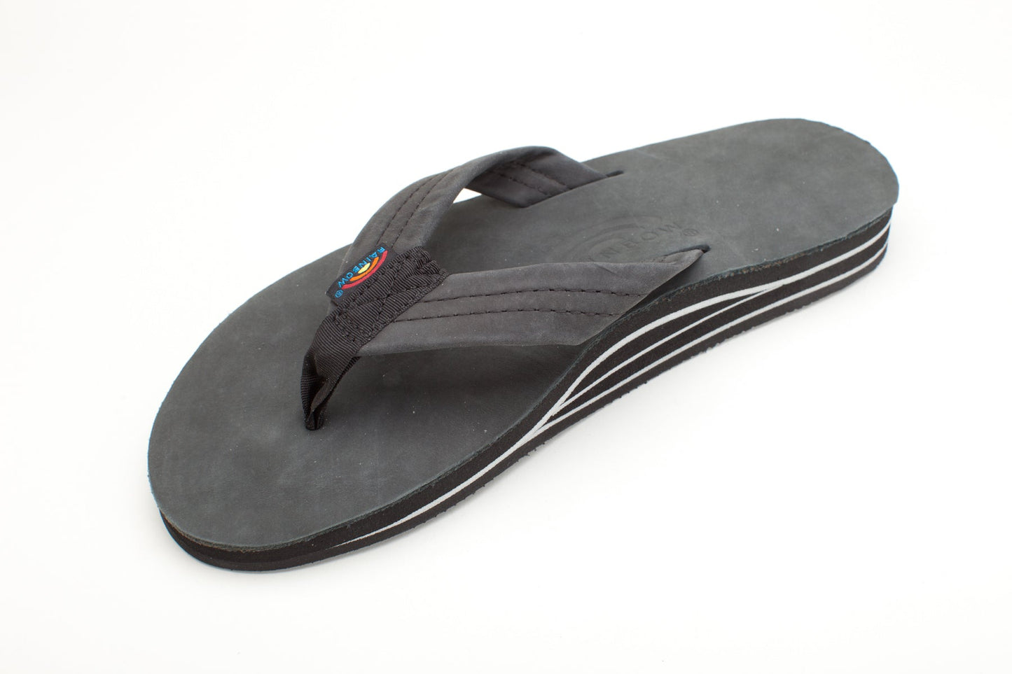 FADED | Rainbow Mens | Double Layer | Premier Leather Sandal (Black)