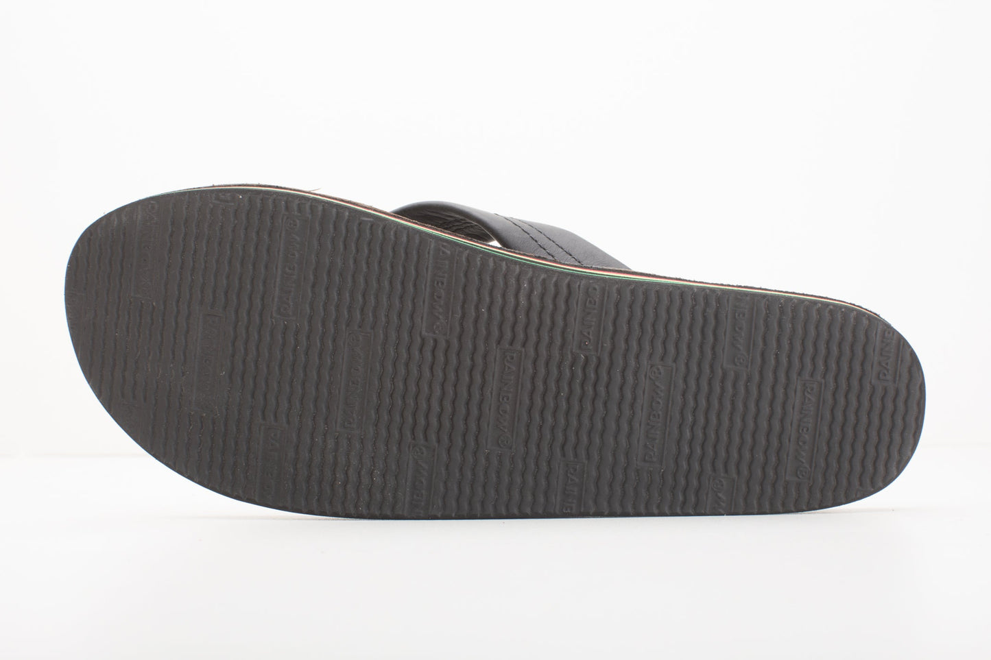 Rainbow Mens | Single Layer | Natural Hemp Sandal (Black Rasta Midsole)