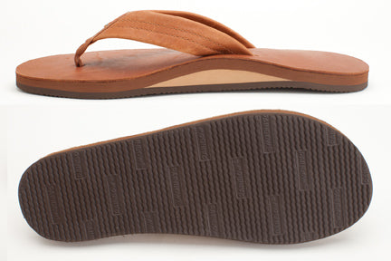 Rainbow Mens | Single Layer | Classic Leather Sandal (Tan)
