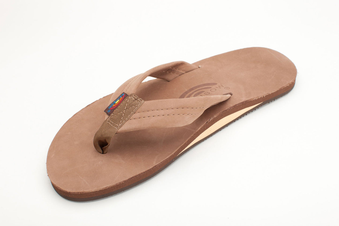 Rainbow Mens | Single Layer | Premier Leather Sandal (Dark Brown)