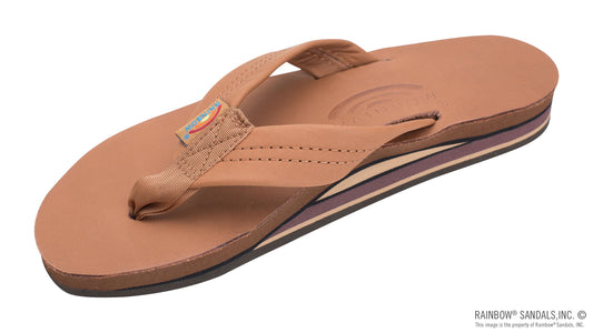Rainbow Ladies | Double Layer | Classic Leather Sandal (Tan)