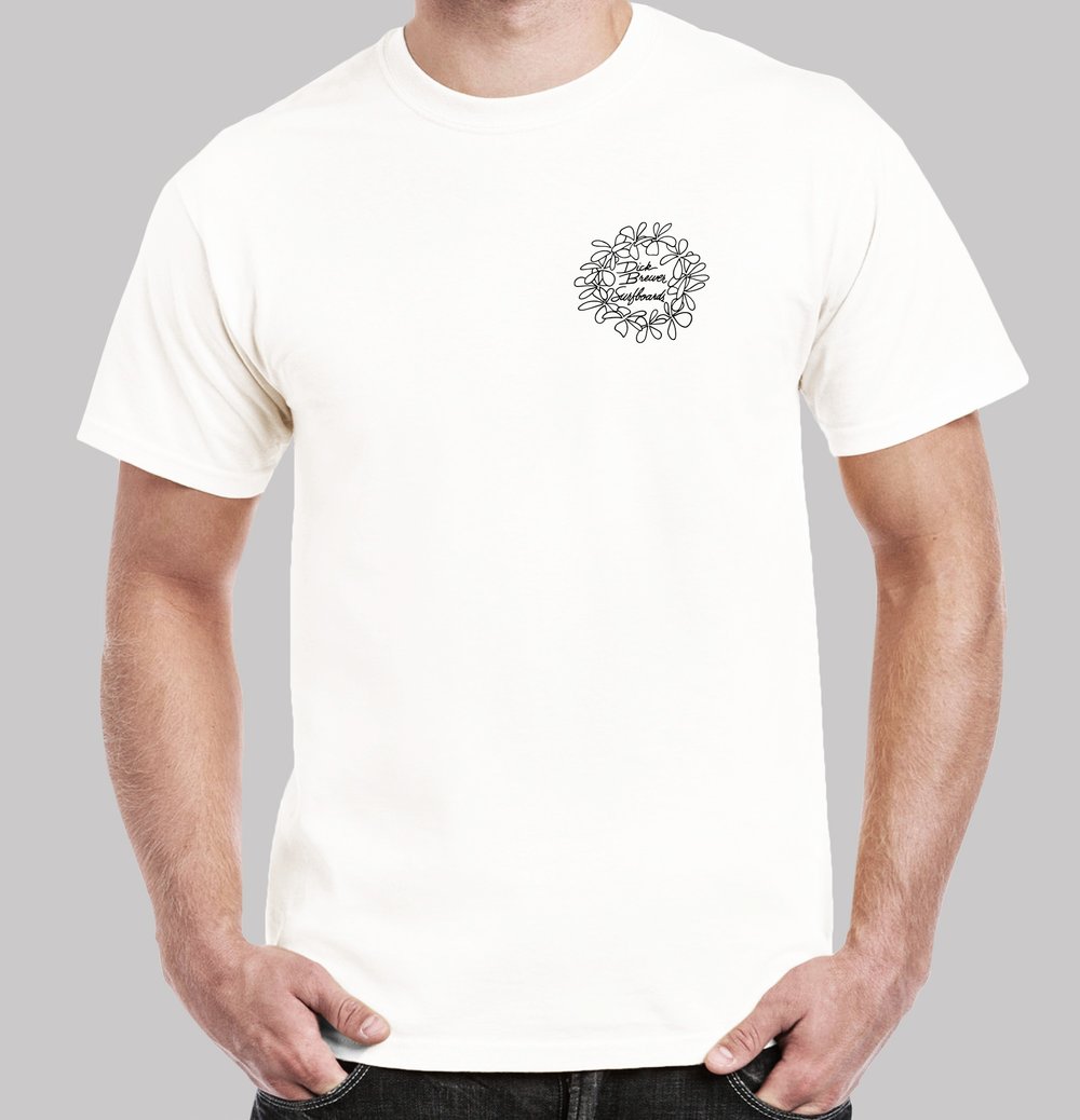 Simple Lei | Ecru with outline logo.