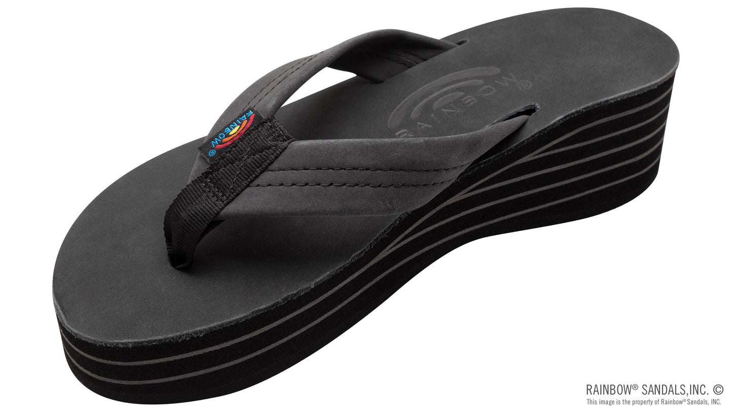 Rainbow Ladies | Six Layer Wedge Leather (Black)
