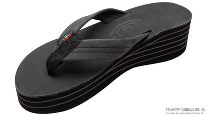 Rainbow Ladies | Six Layer Wedge Leather (Black)