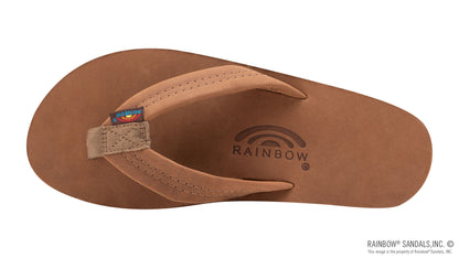Rainbow Mens | Single Layer | Premier Leather Sandal (Redwood)