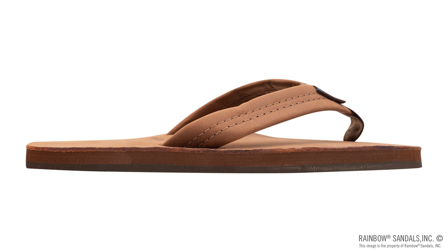 Rainbow Mens | Single Layer | Premier Leather Sandal (Redwood)