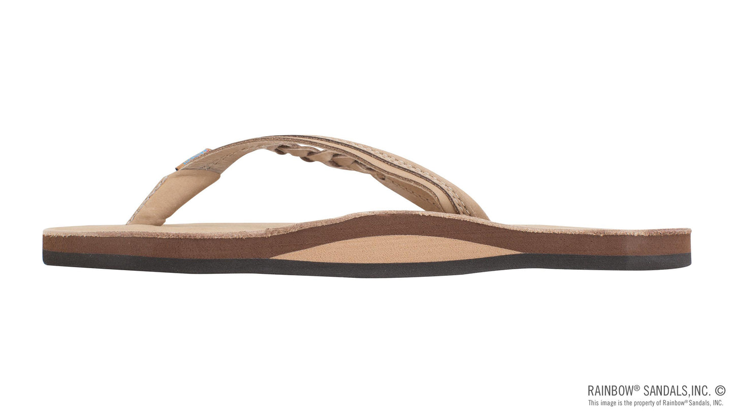 Rainbow Ladies | Flirty Braidy Single Arch | Premier Leather Sandal (Sierra Brown)