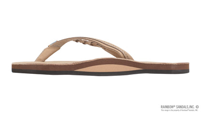 Rainbow Ladies | Flirty Braidy Single Arch | Premier Leather Sandal (Sierra Brown)