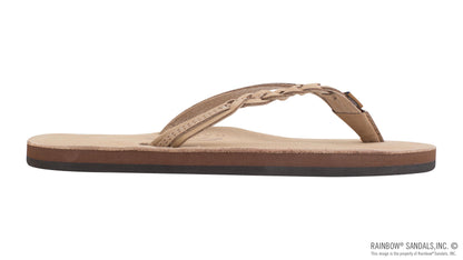 Rainbow Ladies | Flirty Braidy Single Arch | Premier Leather Sandal (Sierra Brown)
