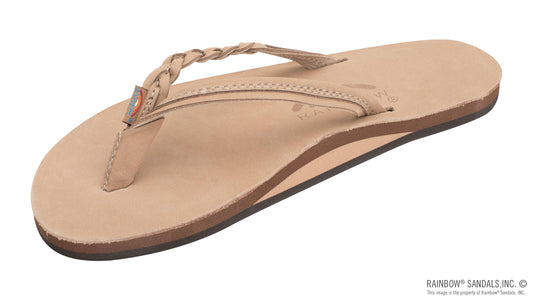 Rainbow Ladies | Flirty Braidy Single Arch | Premier Leather Sandal (Sierra Brown)