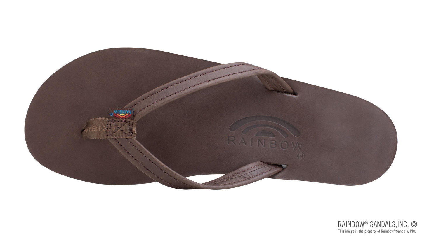 Rainbow Ladies | Thin Strap Single Layer | Premier Leather Sandal (Mocha)