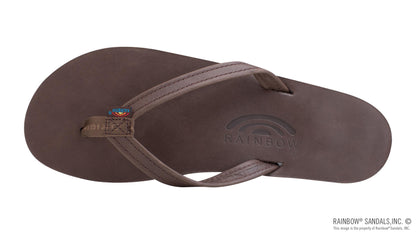 Rainbow Ladies | Thin Strap Single Layer | Premier Leather Sandal (Mocha)