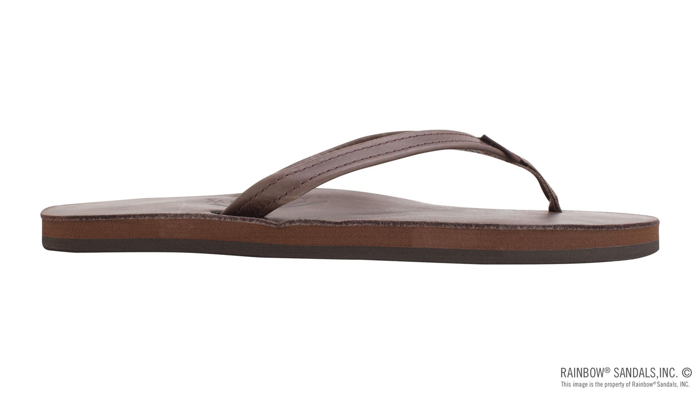 Rainbow Ladies | Thin Strap Single Layer | Premier Leather Sandal (Mocha)