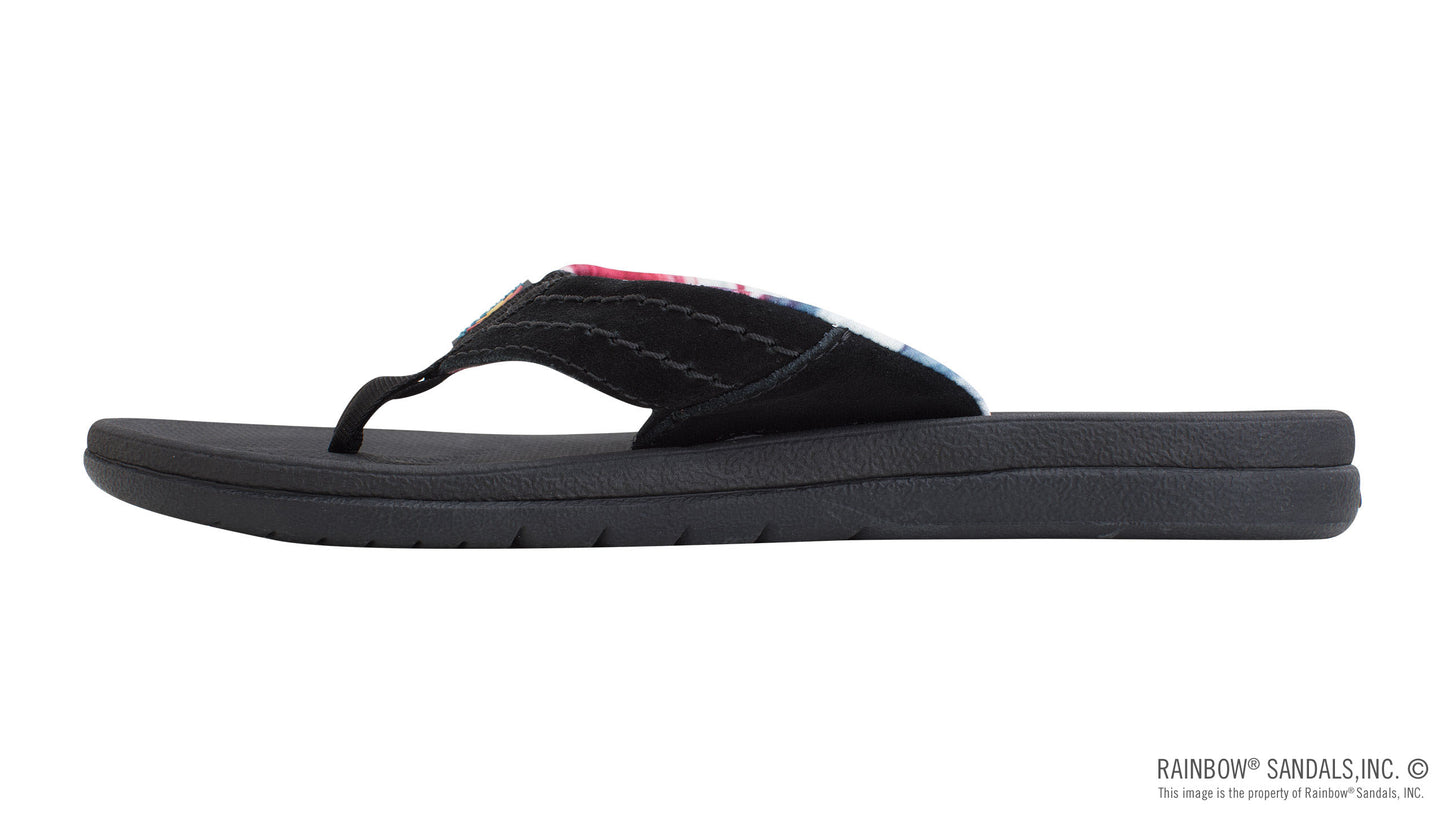 Rainbow Mens | East Cape | Moulded Rubber Sandal (Black & Rainbow)
