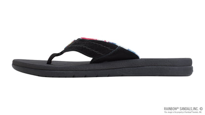 Rainbow Mens | East Cape | Moulded Rubber Sandal (Black & Rainbow)
