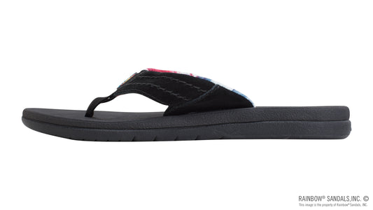 Rainbow Mens | East Cape | Moulded Rubber Sandal (Black & Rainbow)
