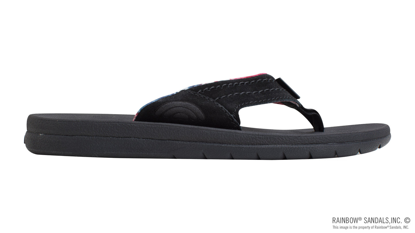 Rainbow Mens | East Cape | Moulded Rubber Sandal (Black & Rainbow)