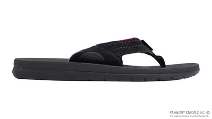 Rainbow Mens | East Cape | Moulded Rubber Sandal (Black & Rainbow)