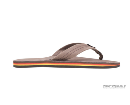 Rainbow Mens | Single Layer | Premier Leather Sandal (Expresso Sunset)
