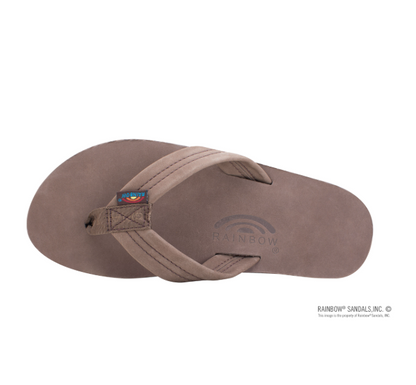 Rainbow Mens | Single Layer | Premier Leather Sandal (Expresso Sunset)