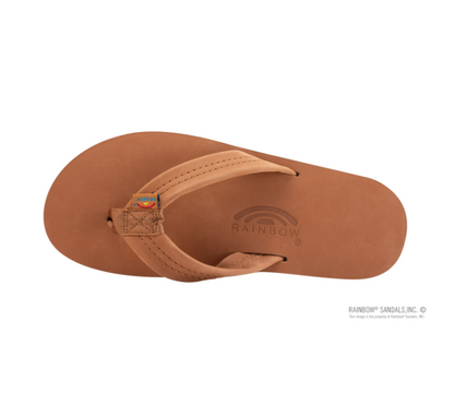 Rainbow Mens | Double Layer | Premier Leather Sandal (Tan)