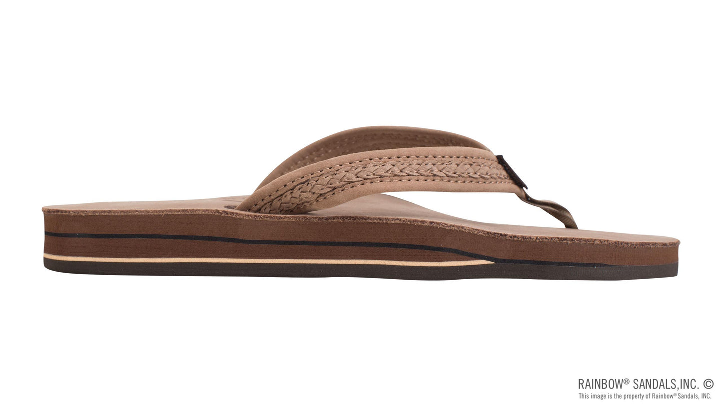 Rainbow Ladies | Willow Double Arch | Premier Leather Sandal (Dark Brown)