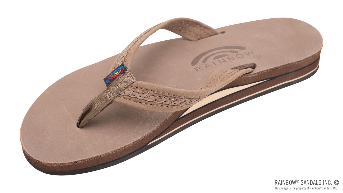 Rainbow Ladies | Willow Double Arch | Premier Leather Sandal (Dark Brown)