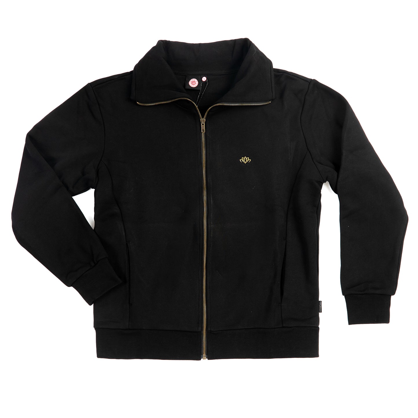 Nineplus High Neck Zip-Up  | Black