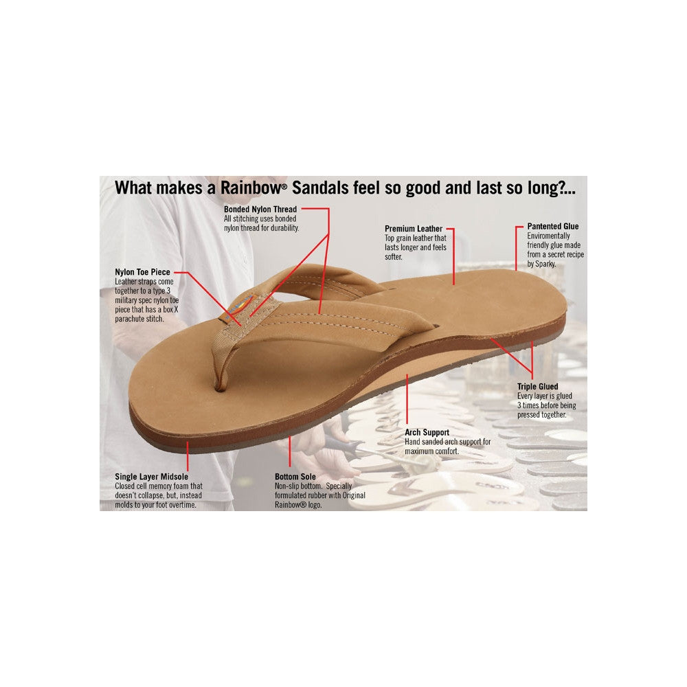 Rainbow Mens Leather Sandal