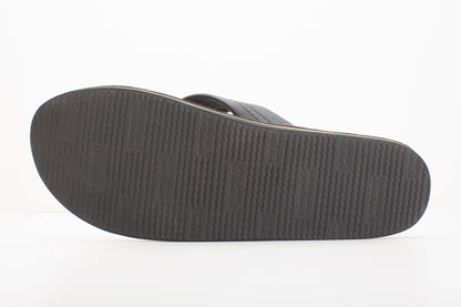 Rainbow Mens | Classic Leather Sandal (Black Rasta Midsole)