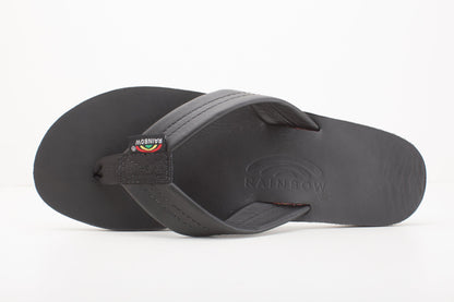 Rainbow Mens | Classic Leather Sandal (Black Rasta Midsole)