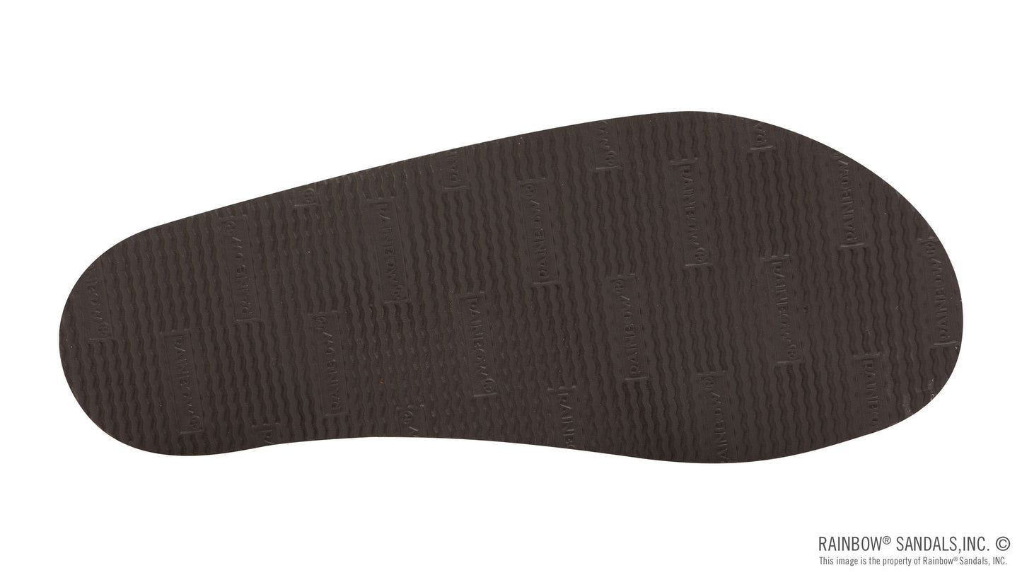 Rainbow Mens | Single Layer | Luxury Leather Sandal (Tahitian Brown)