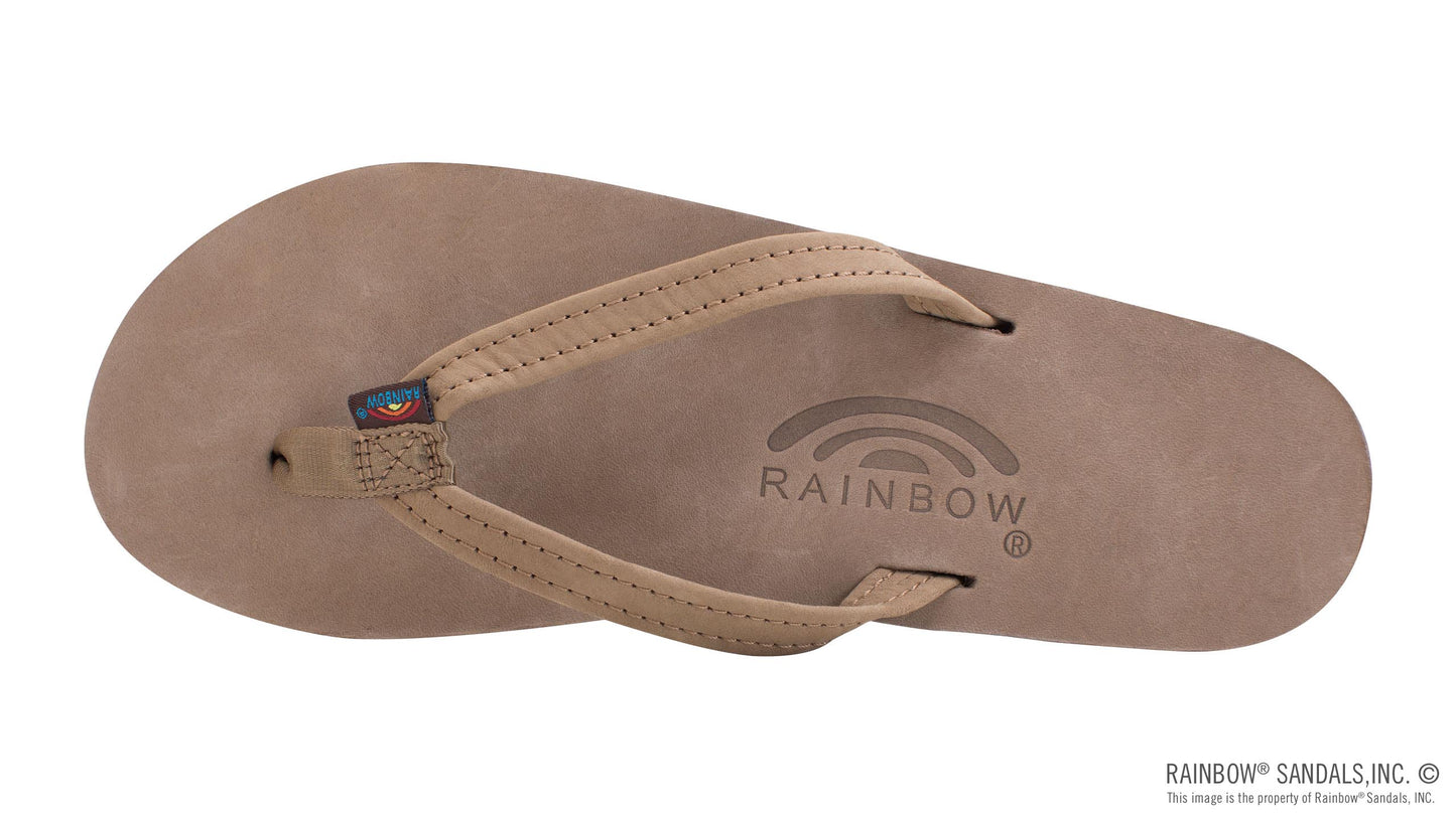 Rainbow Ladies | Thin Strap Single Arch | Premier Leather Sandal (Dark Brown)