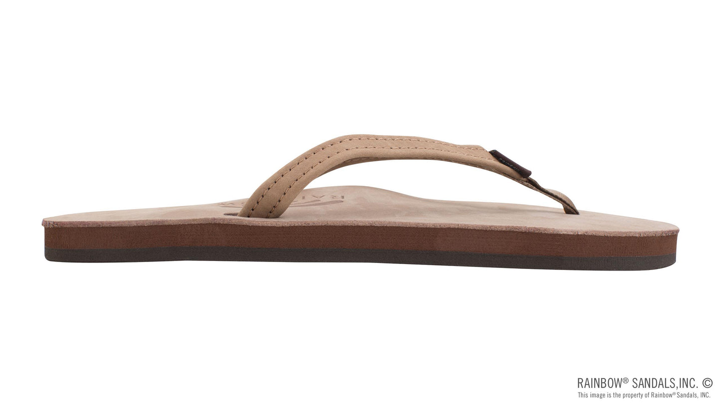 Rainbow Ladies | Thin Strap Single Arch | Premier Leather Sandal (Dark Brown)