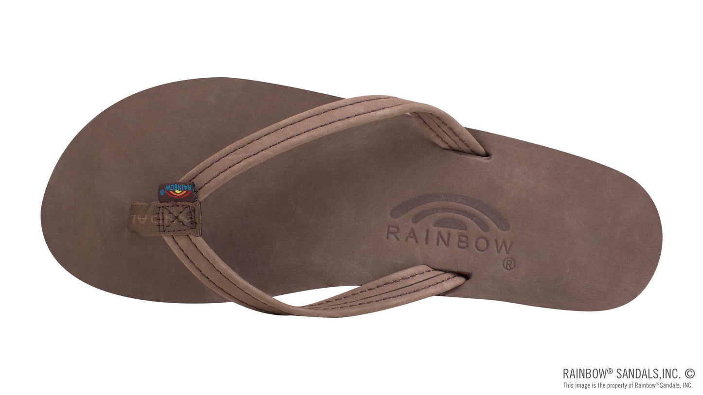 Rainbow Ladies | Thin Strap Single Arch | Premier Leather Sandal (Expresso)