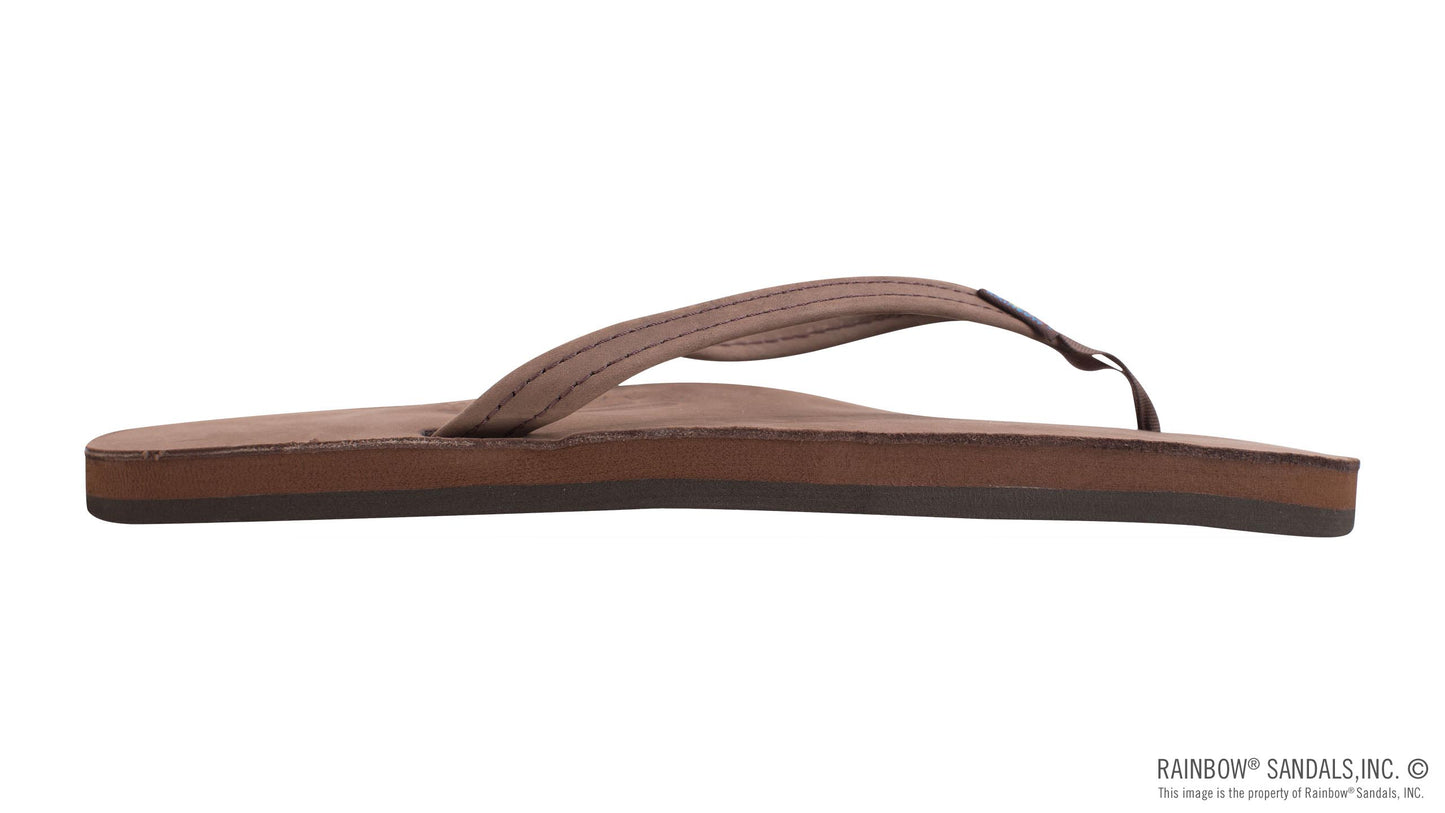 Rainbow Ladies | Thin Strap Single Arch | Premier Leather Sandal (Expresso)