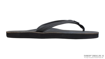 Rainbow Ladies | Thin Strap Single Arch | Premier Leather Sandal (Classic Black)
