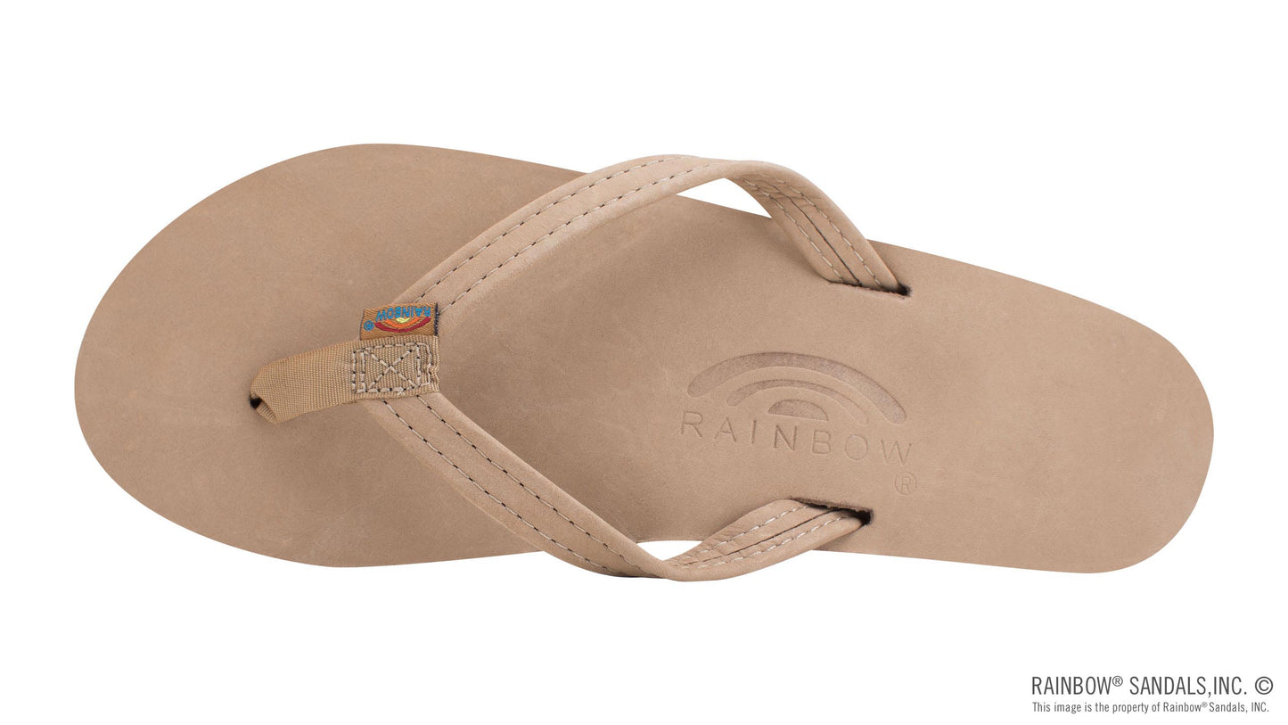 Rainbow Ladies | Thin Strap Single Arch | Premier Leather Sandal (Sierra Brown)