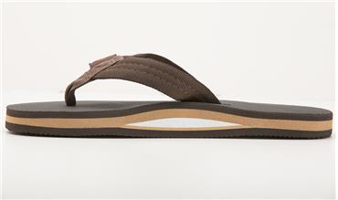 Rainbow Mens | Single Layer | Classic Rubber Sandal (Brown)