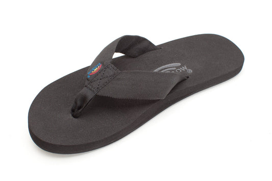 Rainbow Mens | The Cloud | Soft Rubber Sandals (Black)