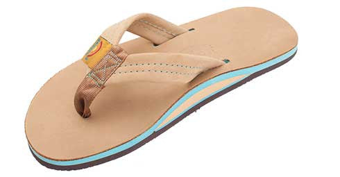 Rainbow Mens | Single Layer | Premier Blues Leather Sandal (Sierra Brown)