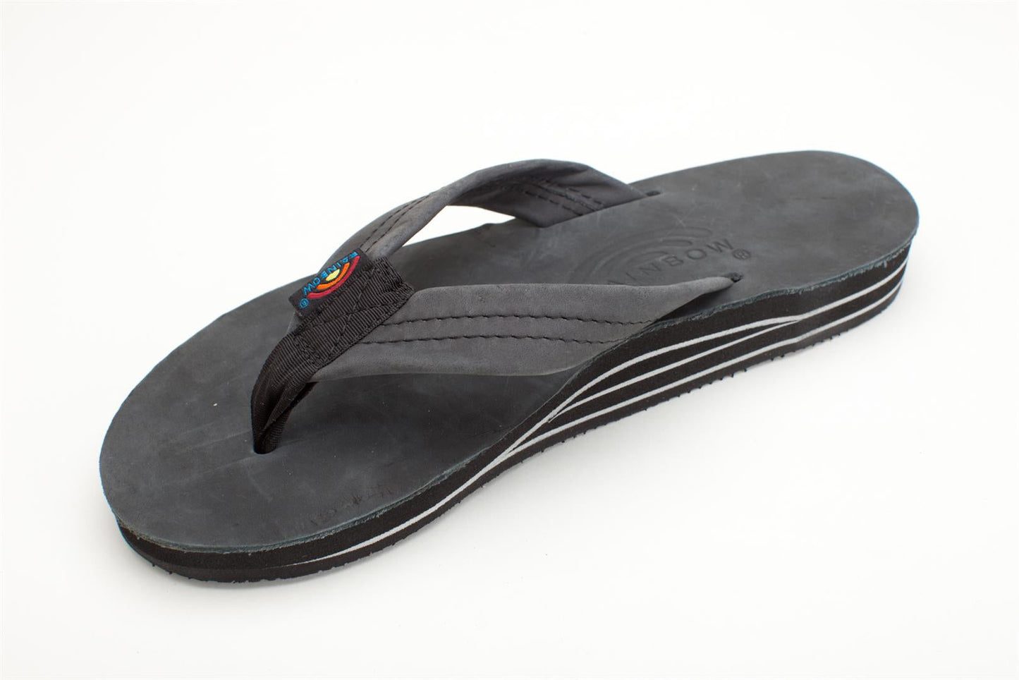 Rainbow Ladies | Double Layer | Premier Leather Sandal (Black)