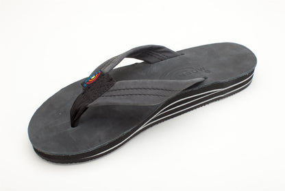 Rainbow Ladies | Double Layer | Premier Leather Sandal (Black)
