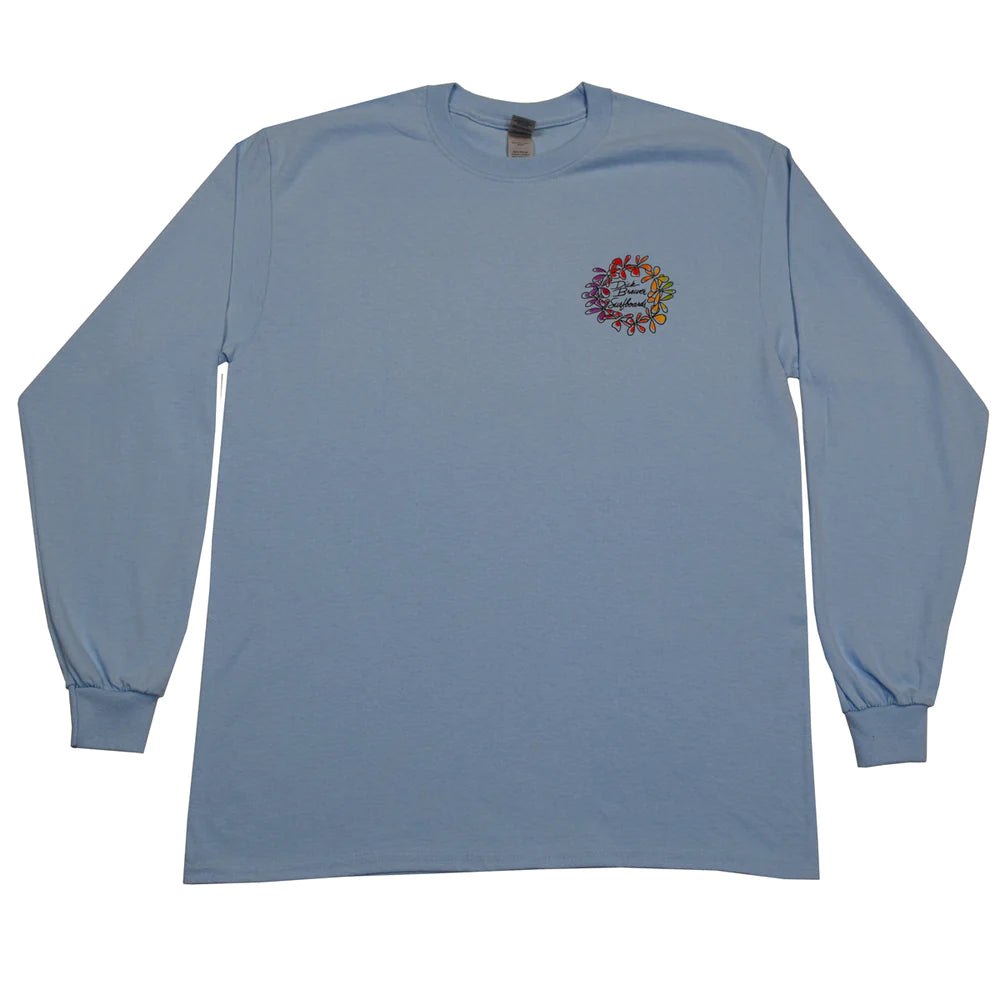 Simple Lei Long Sleeve | Blue with coloured logo.