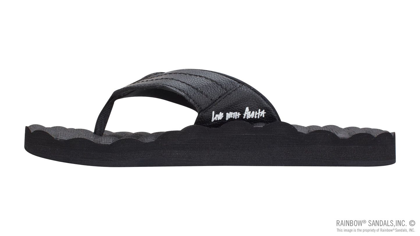 Rainbow Mens | Holoholo Gerry Lopez | Rubber Signature Sandal | Black