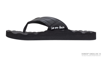 Rainbow Mens | Holoholo Gerry Lopez | Rubber Signature Sandal | Black
