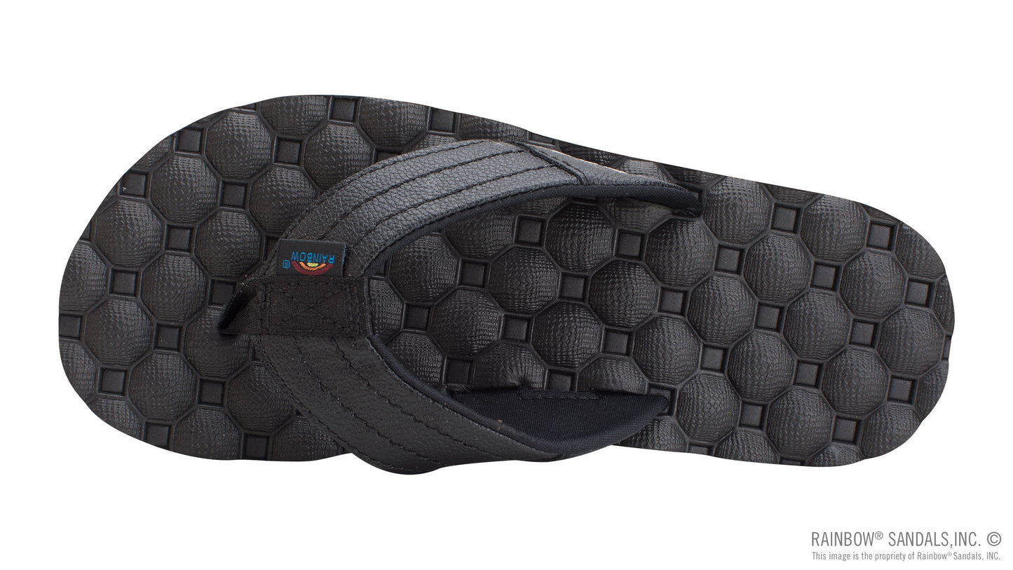 Rainbow Mens | Holoholo Gerry Lopez | Rubber Signature Sandal | Black